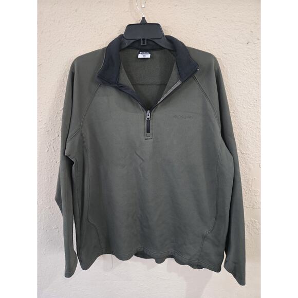 Columbia Fleece 1/4 Zip Mens Quarter Pullover, Olive Green, Size XL - Picture 1 of 5